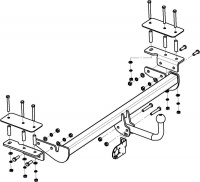 Фаркоп OP 03 для OPEL Astra H 2008-2013, Автос, нагрузка 1650/75 кг. С подрезкой бампера от магазина ФаркопРос